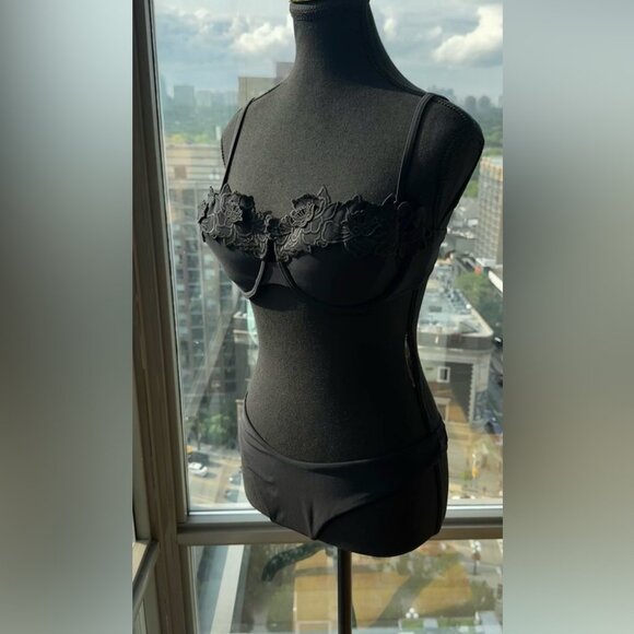 🆕 ZIMMERMANN 🧿 NWT Halliday Embroidered Balconette Bra + Scoop Pant Set, Sz 3 - Picture 3 of 16
